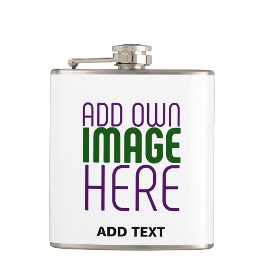 編モダン集シンプル可能な白画像文字テンプレート フラスク (正面)
