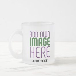 編モダン集シンプル可能な白画像文字テンプレート フロストグラスマグカップ