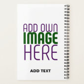 編モダン集シンプル可能な白画像文字テンプレート プランナー手帳 (裏面)