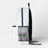 編モダン集シンプル可能な白画像文字テンプレート プリントバックパック (右)