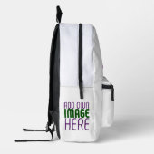 編モダン集シンプル可能な白画像文字テンプレート プリントバックパック (左)