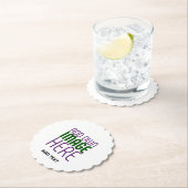 編モダン集シンプル可能な白画像文字テンプレート ペーパーコースター (インサイチュ)