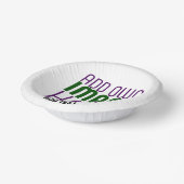 編モダン集シンプル可能な白画像文字テンプレート ペーパーボウル (傾斜あり)