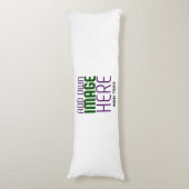 編モダン集シンプル可能な白画像文字テンプレート ボディピロー (正面縦)