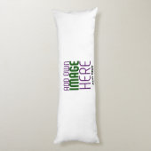 編モダン集シンプル可能な白画像文字テンプレート ボディピロー (裏面 (縦))