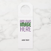 編モダン集シンプル可能な白画像文字テンプレート ボトルネックタグ (裏面)