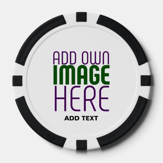 編モダン集シンプル可能な白画像文字テンプレート ポーカーチップ (正面)