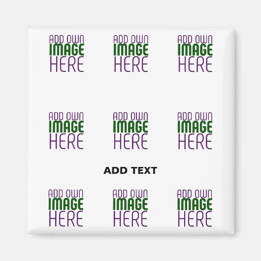 編モダン集シンプル可能な白画像文字テンプレート マグネット (正面)