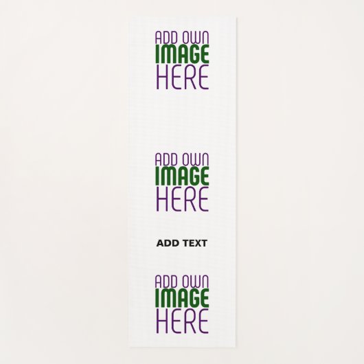 編モダン集シンプル可能な白画像文字テンプレート ヨガマット (正面)