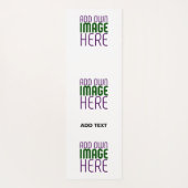 編モダン集シンプル可能な白画像文字テンプレート ヨガマット (裏面)