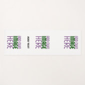 編モダン集シンプル可能な白画像文字テンプレート ヨガマット (正面(横))