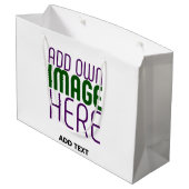 編モダン集シンプル可能な白画像文字テンプレート ラージペーパーバッグ (裏面アングル)