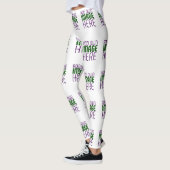 編モダン集シンプル可能な白画像文字テンプレート レギンス (左)