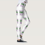 編モダン集シンプル可能な白画像文字テンプレート レギンス (右)