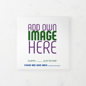 編モダン集シンプル可能な白画像文字テンプレート 三つ折りカード (カバー)