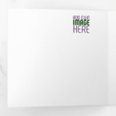 編モダン集シンプル可能な白画像文字テンプレート 三つ折りカード (内部最初)