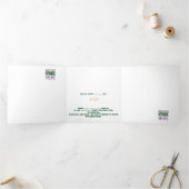 編モダン集シンプル可能な白画像文字テンプレート 三つ折りカード (内部)