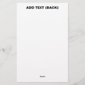 編モダン集シンプル可能な白画像文字テンプレート 便箋 (裏面)