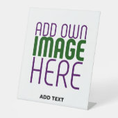 編モダン集シンプル可能な白画像文字テンプレート 台座サイン (正面)