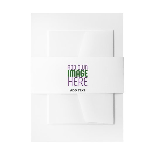 編モダン集シンプル可能な白画像文字テンプレート 招待状ベリーバンド (正面例)