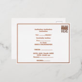 編モダン集シンプル可能な白画像文字テンプレート 箔招待状ポストカード (正面/裏面)