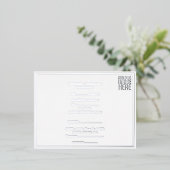 編モダン集シンプル可能な白画像文字テンプレート 箔招待状ポストカード (立ち正面)