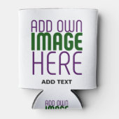 編モダン集シンプル可能な白画像文字テンプレート 缶クーラー (正面)