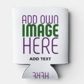 編モダン集シンプル可能な白画像文字テンプレート 缶クーラー (裏面)