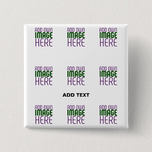 編モダン集シンプル可能な白画像文字テンプレート 缶バッジ (正面)