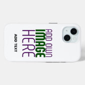 編モダン集シンプル可能な白画像文字テンプレート Case-Mate iPhoneケース (裏面 (横))