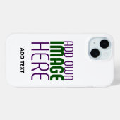 編モダン集シンプル可能な白画像文字テンプレート Case-Mate iPhoneケース (裏面 (横))