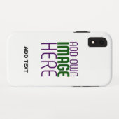 編モダン集シンプル可能な白画像文字テンプレート Case-Mate iPhoneケース (裏面(横))