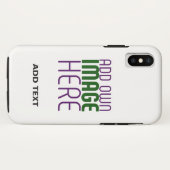 編モダン集シンプル可能な白画像文字テンプレート Case-Mate iPhoneケース (裏面(横))