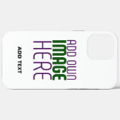 編モダン集シンプル可能な白画像文字テンプレート Case-Mate iPhoneケース (裏面 (横))