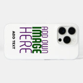編モダン集シンプル可能な白画像文字テンプレート Case-Mate iPhoneケース (裏面 (横))