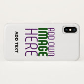 編モダン集シンプル可能な白画像文字テンプレート Case-Mate iPhoneケース (裏面(横))