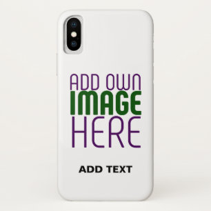 編モダン集シンプル可能な白画像文字テンプレート iPhone X ケース