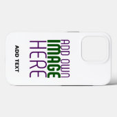 編モダン集シンプル可能な白画像文字テンプレート Case-Mate iPhoneケース (裏面 (横))