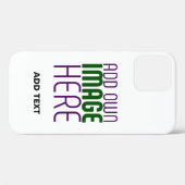 編モダン集シンプル可能な白画像文字テンプレート Case-Mate iPhoneケース (裏面 (横))