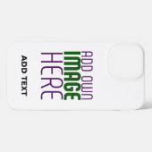 編モダン集シンプル可能な白画像文字テンプレート iPhoneケース (裏面横)