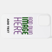 編モダン集シンプル可能な白画像文字テンプレート iPhoneケース (裏面横)