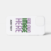 編モダン集シンプル可能な白画像文字テンプレート iPhoneケース (裏面横)