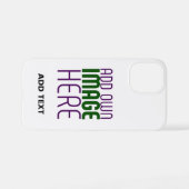 編モダン集シンプル可能な白画像文字テンプレート iPhoneケース (裏面横)