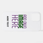 編モダン集シンプル可能な白画像文字テンプレート iPhoneケース (裏面横)