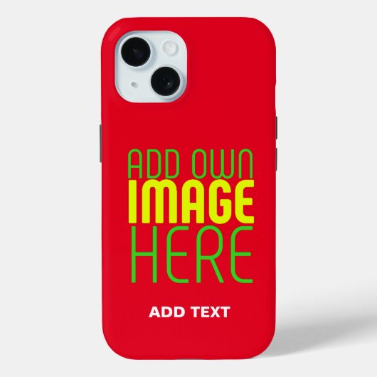 編モダン集シンプル可能な赤画像文字テンプレート Case-Mate iPhoneケース (裏面)