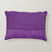 編地平紫色のテクスチャ アクセントクッション (裏面)