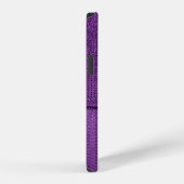 編地平紫色のテクスチャ iPhoneケース (右側面)