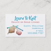編学糸編み物のレッスン 名刺 (正面)
