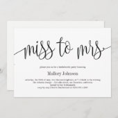 編恋しく思集可能カラーバチェロレッテ 招待状 (正面/裏面)