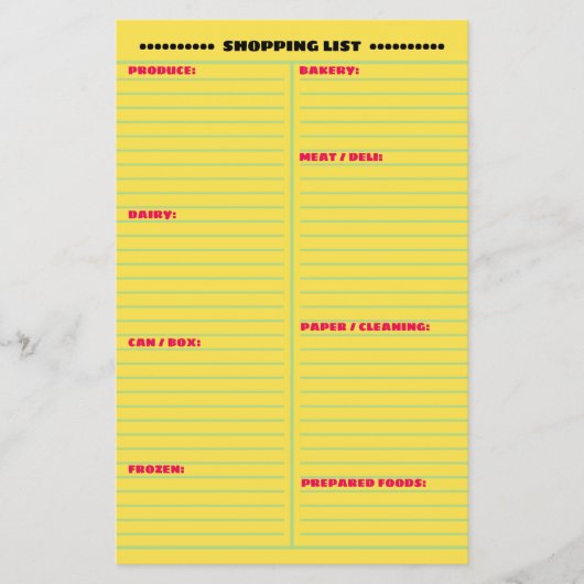 編成さ最高のれた両面ショッピングリスト チラシ (正面)